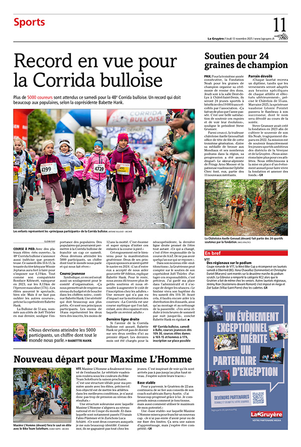 Presse Corrida bulloise 2025